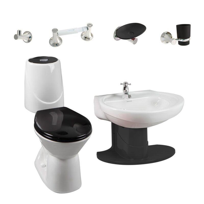 COMBO HAPPY BICOLOR COLGAR NEGRO (6 PZAS)